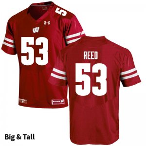 Men's Wisconsin Badgers NCAA #53 Malik Reed Red Authentic Under Armour Big & Tall Stitched College Football Jersey AL31K38ZC